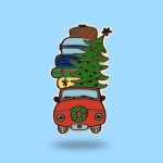 Pin Samochód świąteczny